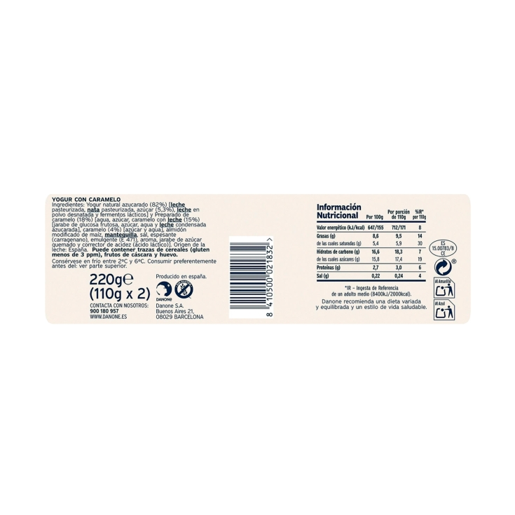 yogur griego con caramelo, pk-2