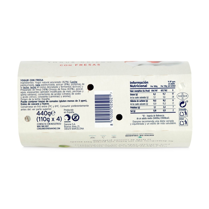 yogur griego con fresas, pk-4