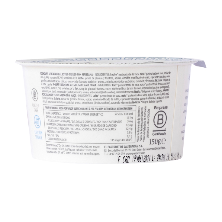yogur griego manzana tatin, 150g