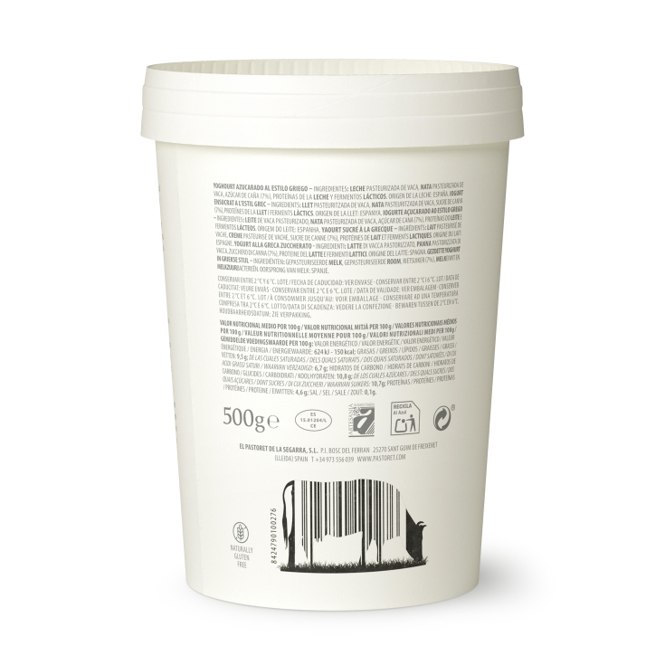 yogur griego artesanal, 500g