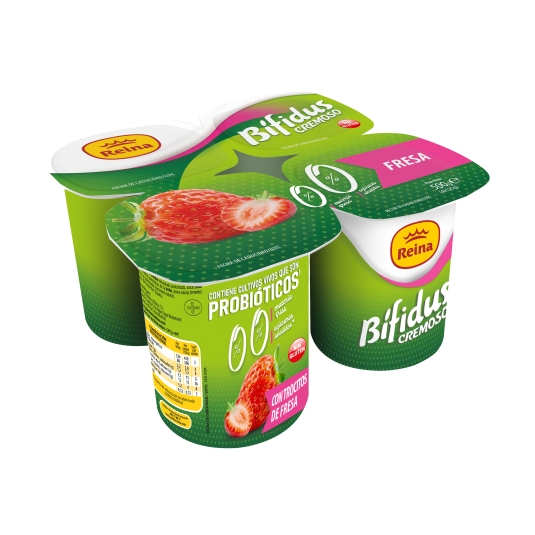 yogur bífidus 0% c/fresas, pk-4