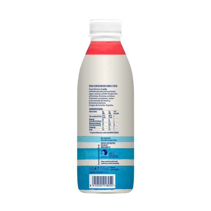yogur para beber fresa, 550g
