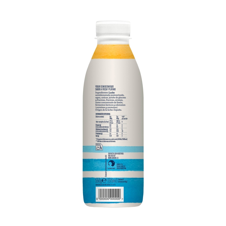 yogur para beber fresa plátano, 550g