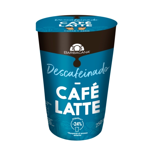 caffè latte descafeinado, 250ml