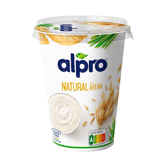 postre soja natural con avena, 500g