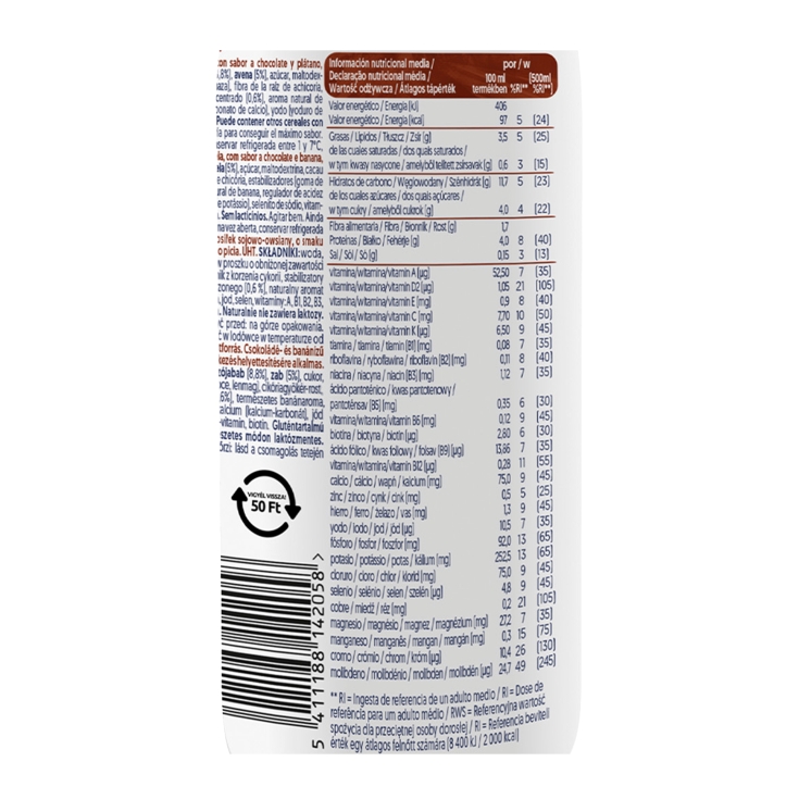 postre meal to go chocobanana, 530g