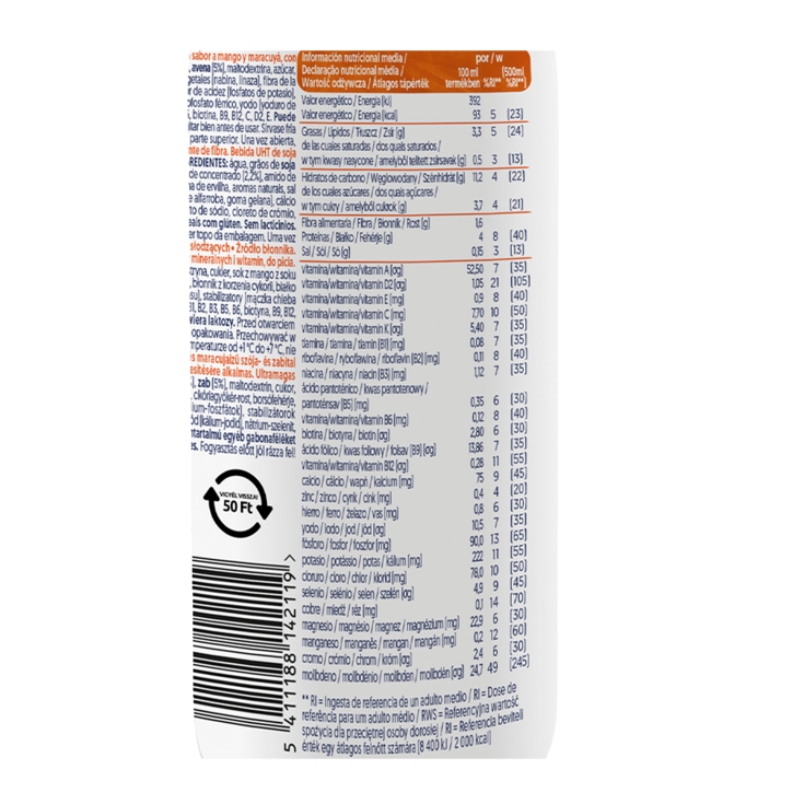 postre meal to go mango y fruta pasión, 530g