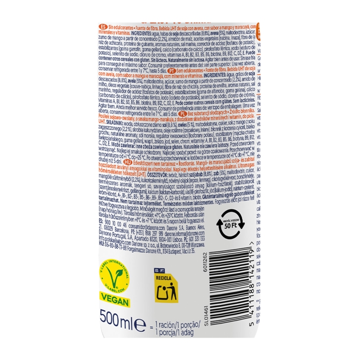 postre meal to go mango y fruta pasión, 530g