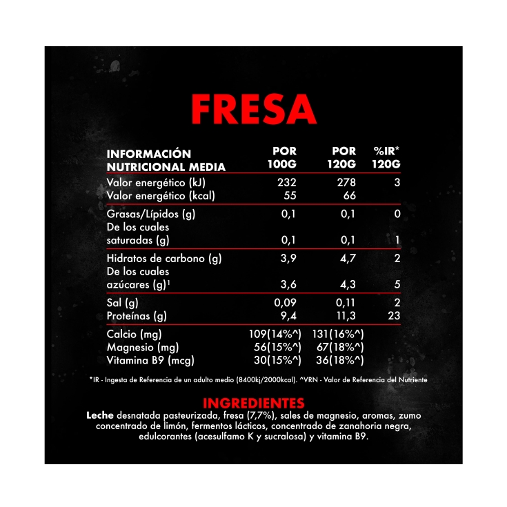 yogur fresa proteínas, pk-4