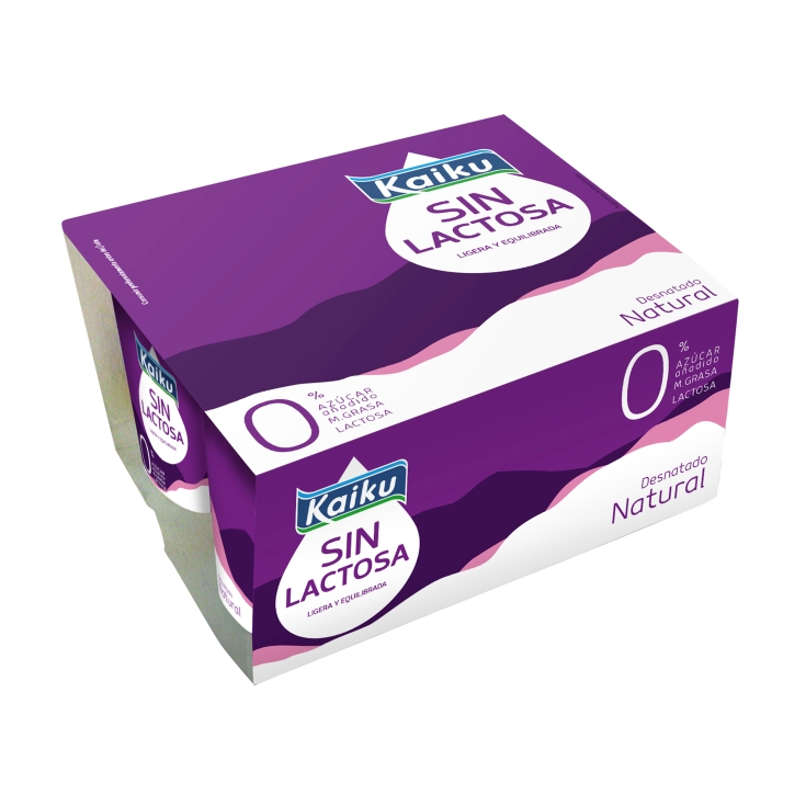 yogur natural sin lactosa 0%, pk-4