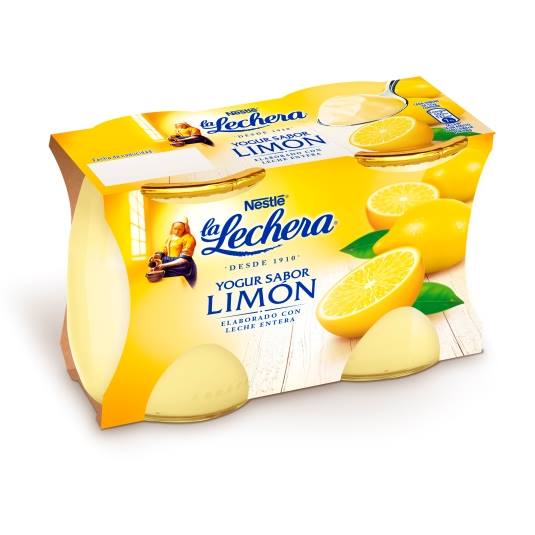 DANONE yogur sabores 2 fresa+2 macedonia+2 limon+2 galleta pack 8 u.