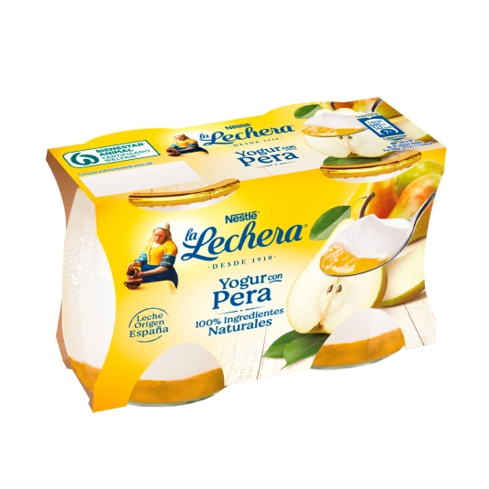 yogur con pera 125g, pk-2