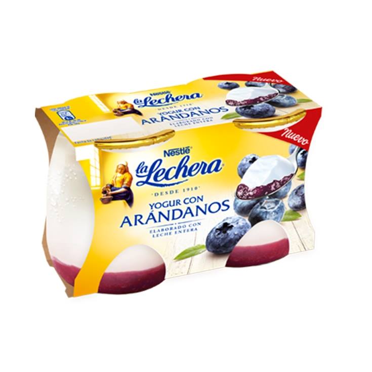 Yogur de Fresas y Arándanos