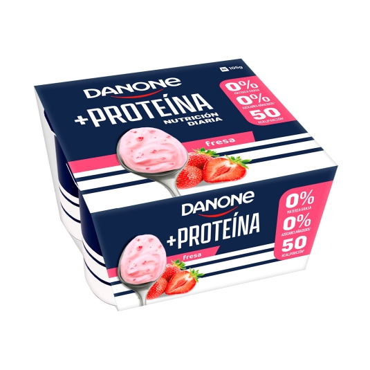 yogur proteína natural fresa 100g, pk-4