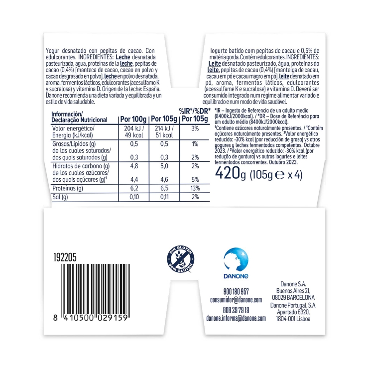 yogur proteína natural stracciatella, pk-4