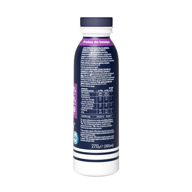 yogur para beber proteína fruta bosque, 270g