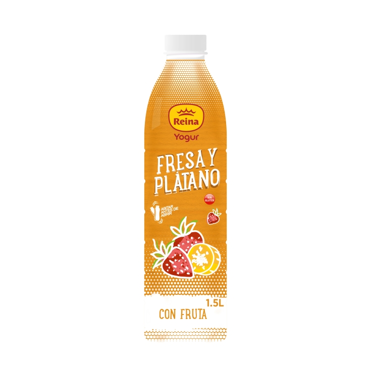 yogur líquido fresa/plátano, 1.5kg