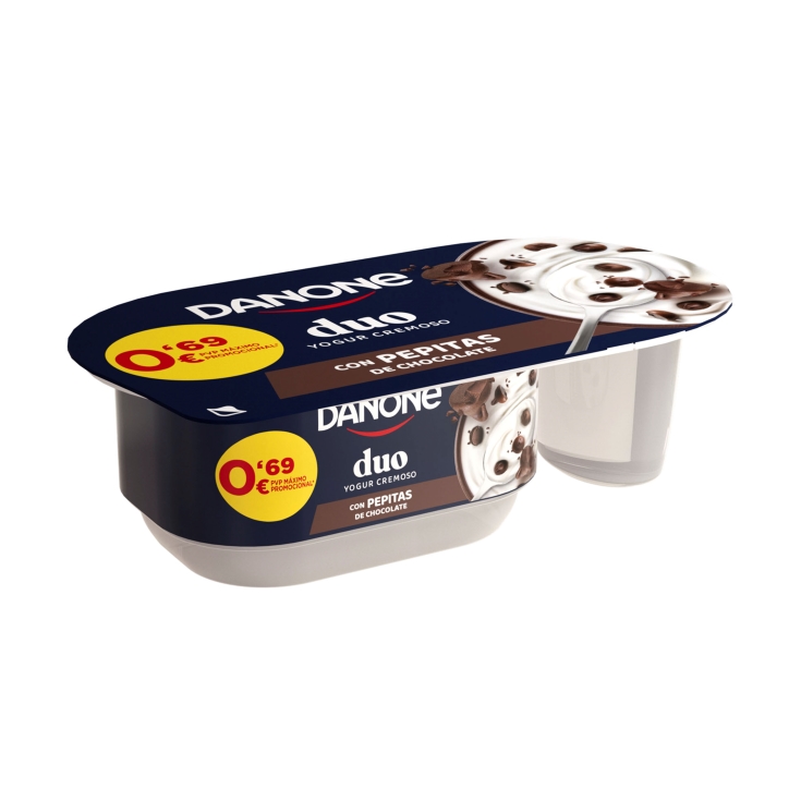 yogur cremoso duo con pepitas chocolate, 104g
