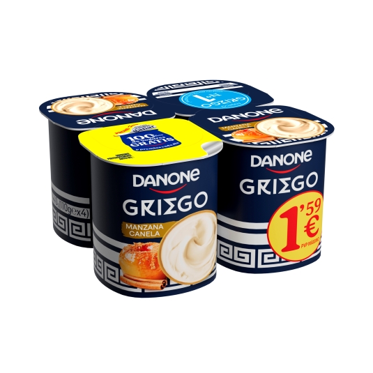 yogur griego manzana/canela, pk-4