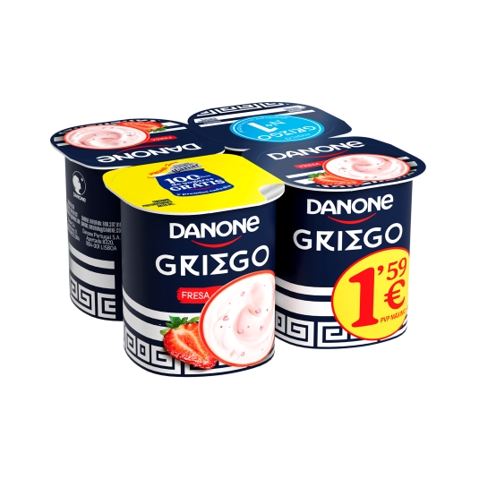 yogur griego fresa 110g, pk-4