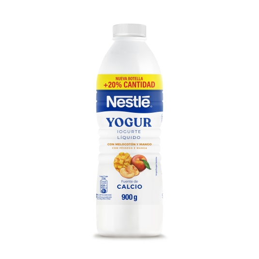 yogur líquido melocotón y mango, 900g