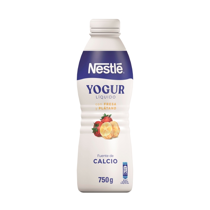 yogur líquido fresa/plátano, 750g