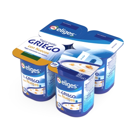 yogur griego con nueces 125g, pk-4