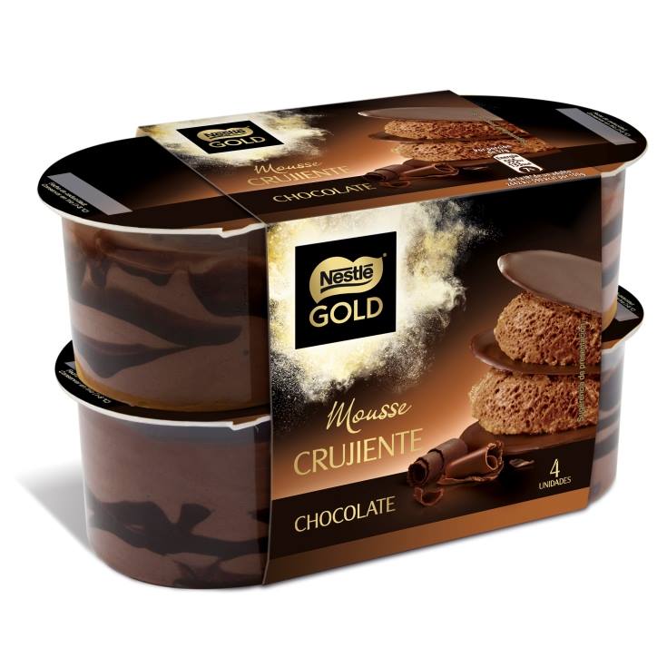 mousse crujiente chocolate, pk-4