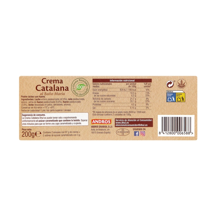 crema catalana al baño maría, pk-2