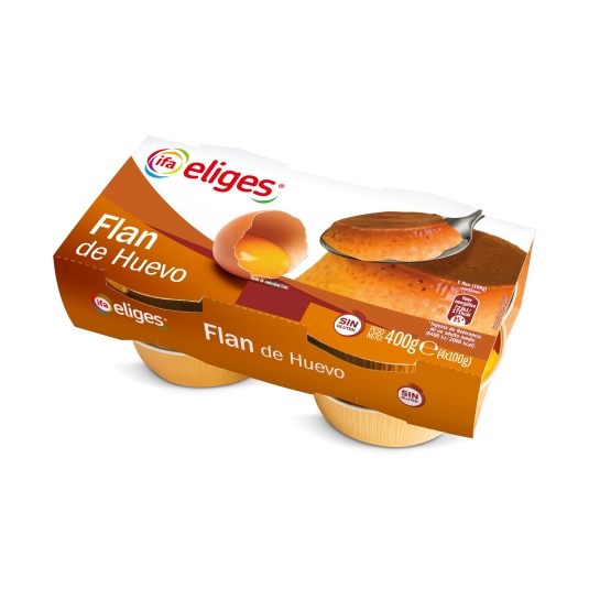 flan huevo baño maría 100g, pk-4