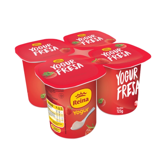 yogur sabor fresa, pk-4