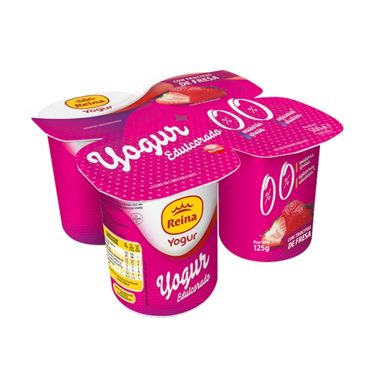 yogur fresa desnatado 0%0% 125g, pk-4