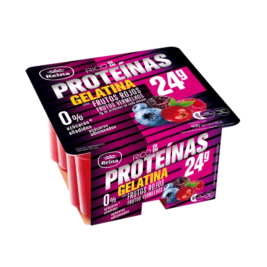 gelatina proteínas frutos rojos, pk-4