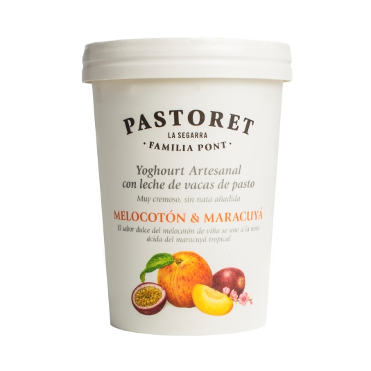 yogur con melocotón&maracuyá, 500g