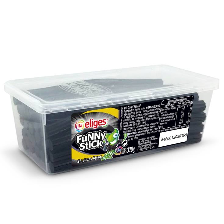 dulces de regaliz funny stick, 320g