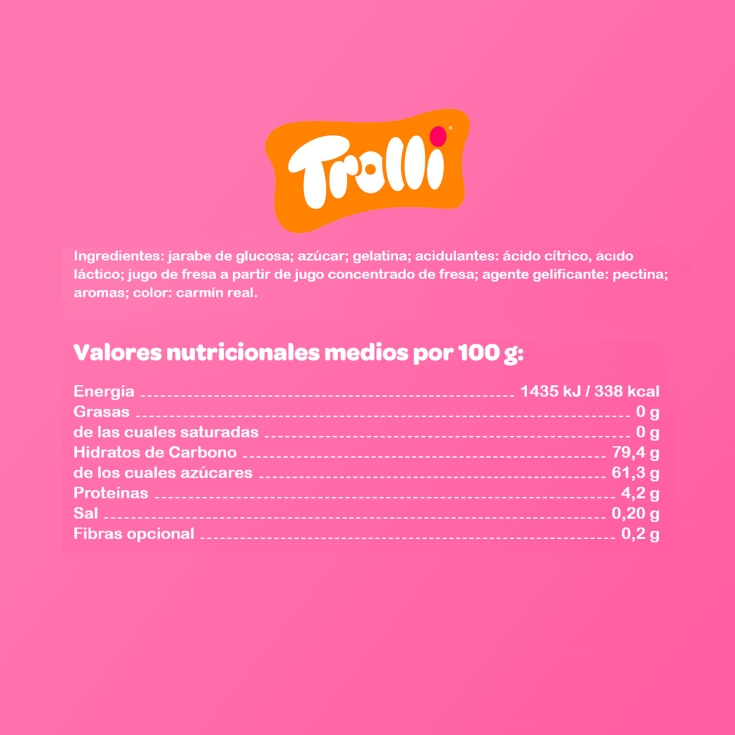 gominolas kiss strawberry, 100g