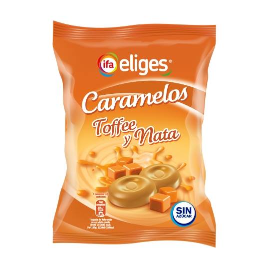 caramelos duro toffe y nata s/a, 90g