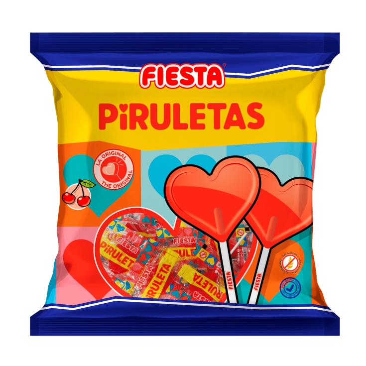 caramelos piruleta corazón cereza, 91g
