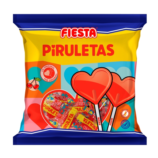 caramelos piruleta corazón cereza, 91g