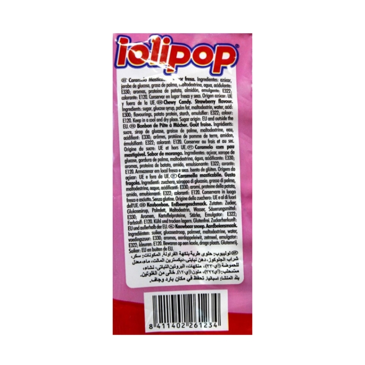 caramelos lolipop fresa, 84g