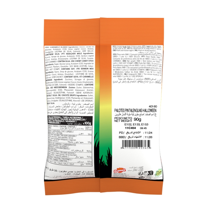caramelos palotes pinta lengua, 90g