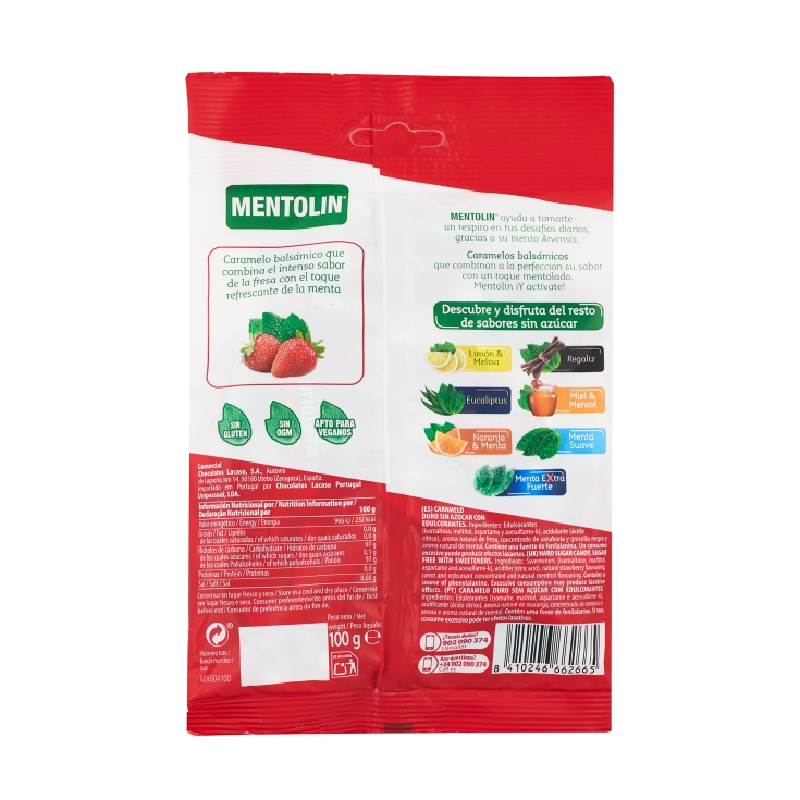 caramelo fresa & menta, 100g