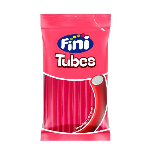 gominola tubes fresa y nata, 125g