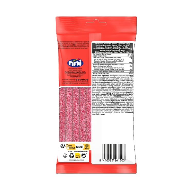 gominolas tubes pica fresa y nata, 125g