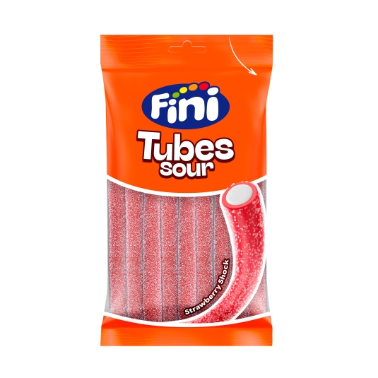 gominolas tubes azúcar fresa y nata, 125g