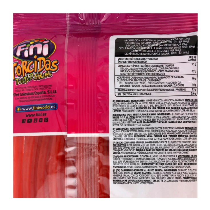 regaliz torcidas de fresa fini, 150g