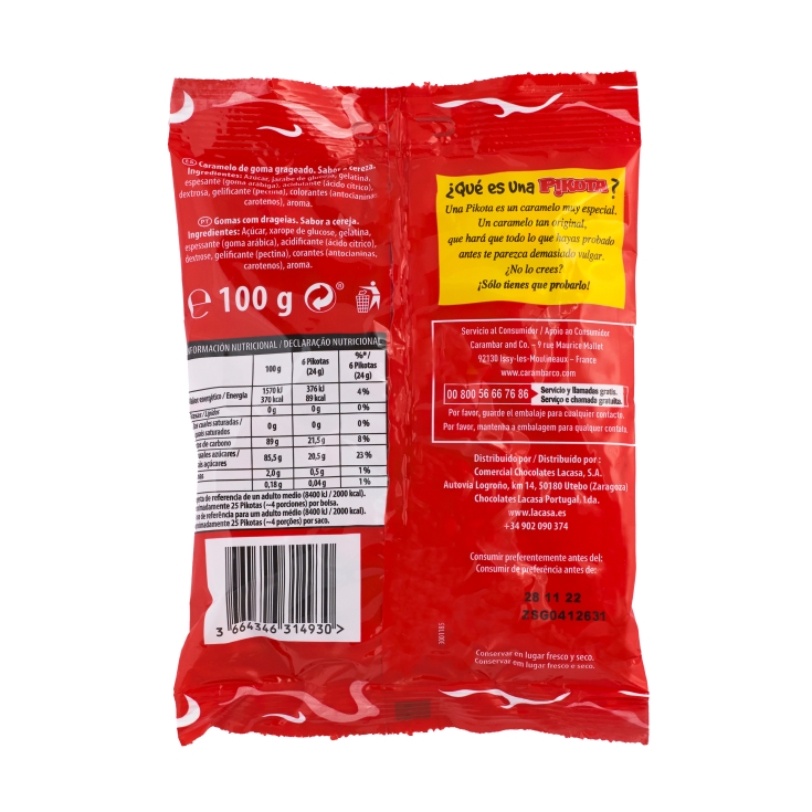 gominolas pikotas cerezas, 100g