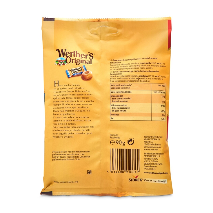 caramelos sin azúcar, 90g