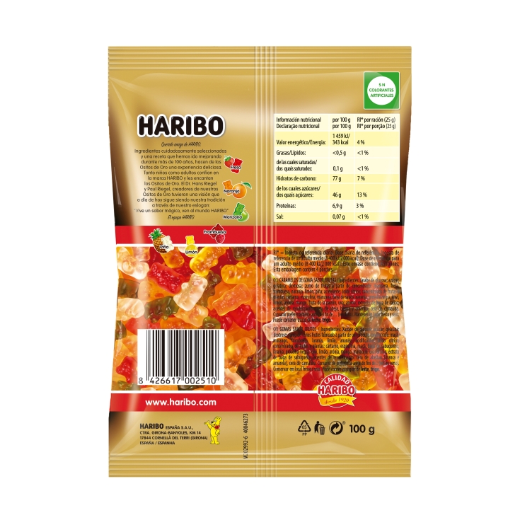 gominolas ositos oro, 100g