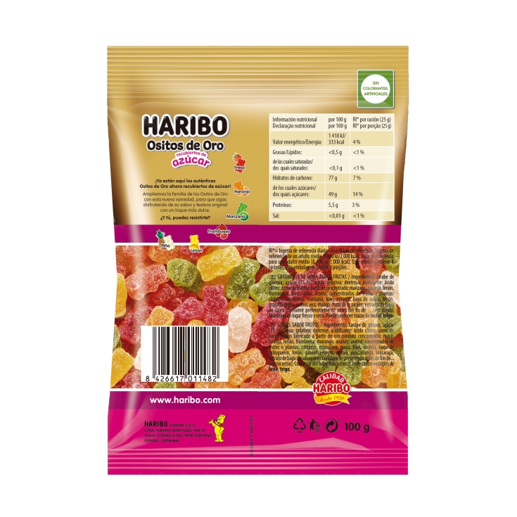 gominonas ositos oro azúcar, 100g
